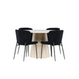 Lanzo Dining Table with Modesto Dining Chair Venture Design Spisegruppe