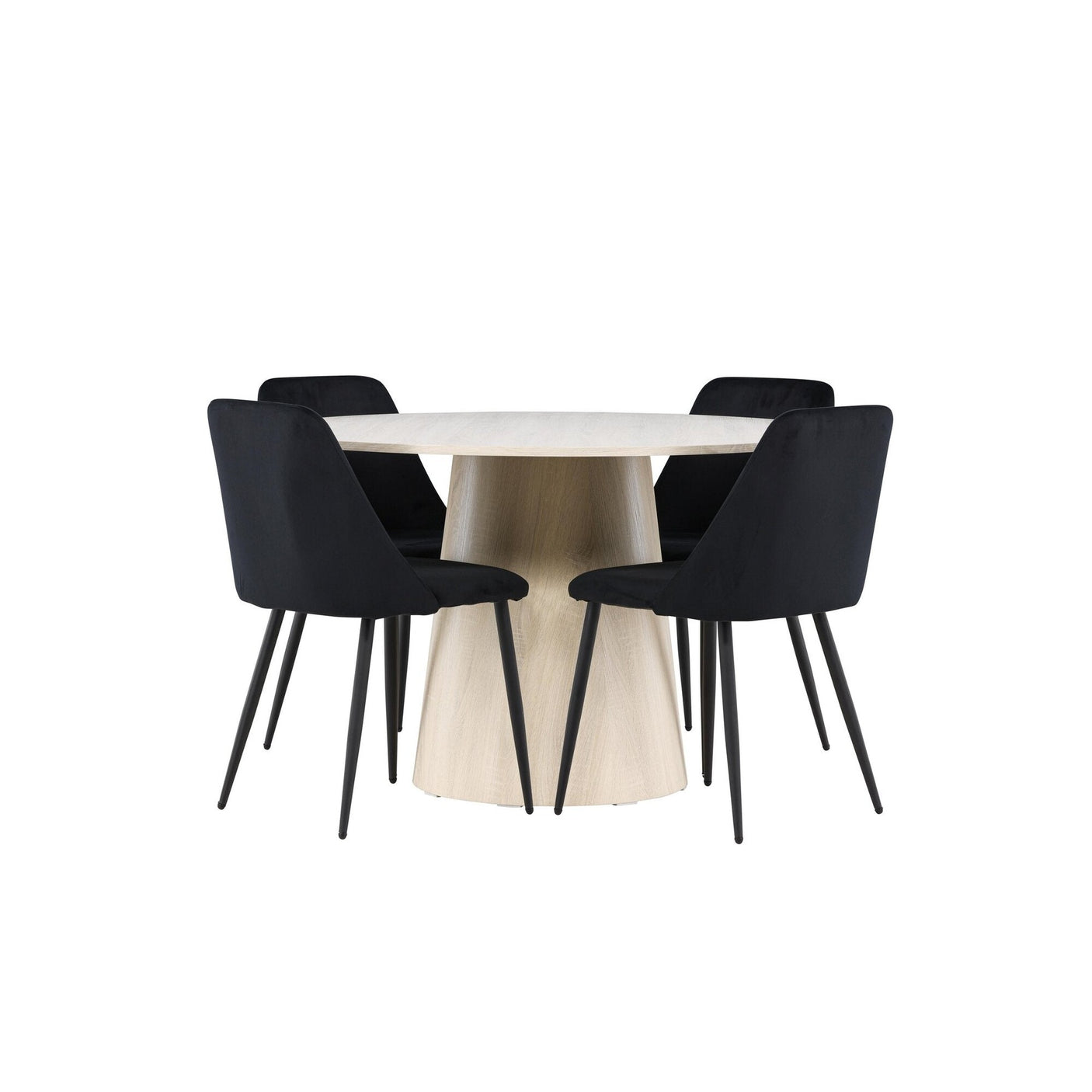 Lanzo Dining Table with Night Dining Chair Venture Design Spisegruppe