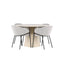 Lanzo Dining Table with Evelina Dining Chair Venture Design Spisegruppe