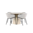 Lanzo Dining Table with Evelina Dining Chair Venture Design Spisegruppe