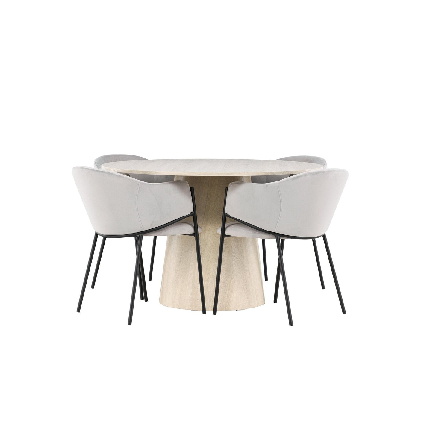 Lanzo Dining Table with Evelina Dining Chair Venture Design Spisegruppe