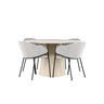 Lanzo Dining Table with Evelina Dining Chair Venture Design Spisegruppe