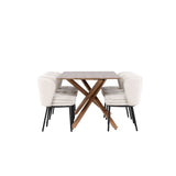 Piazza Dining Table with Agnes Dining Chair Venture Design Spisegruppe