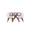 Piazza Dining Table with Agnes Dining Chair Venture Design Spisegruppe