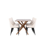 Piazza Dining Table with Leone Dining Chair Venture Design Spisegruppe