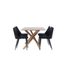 Piazza Dining Table with Night Dining Chair Venture Design Spisegruppe