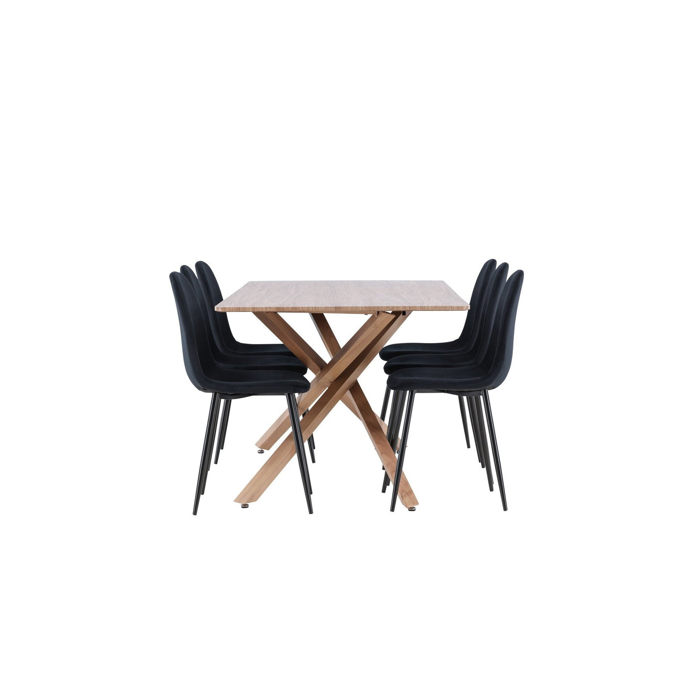 Piazza Dining Table with Polar Dining Chair Venture Design Spisegruppe