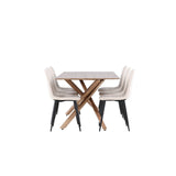 Piazza Dining Table with Polar Dining Chair Venture Design Spisegruppe