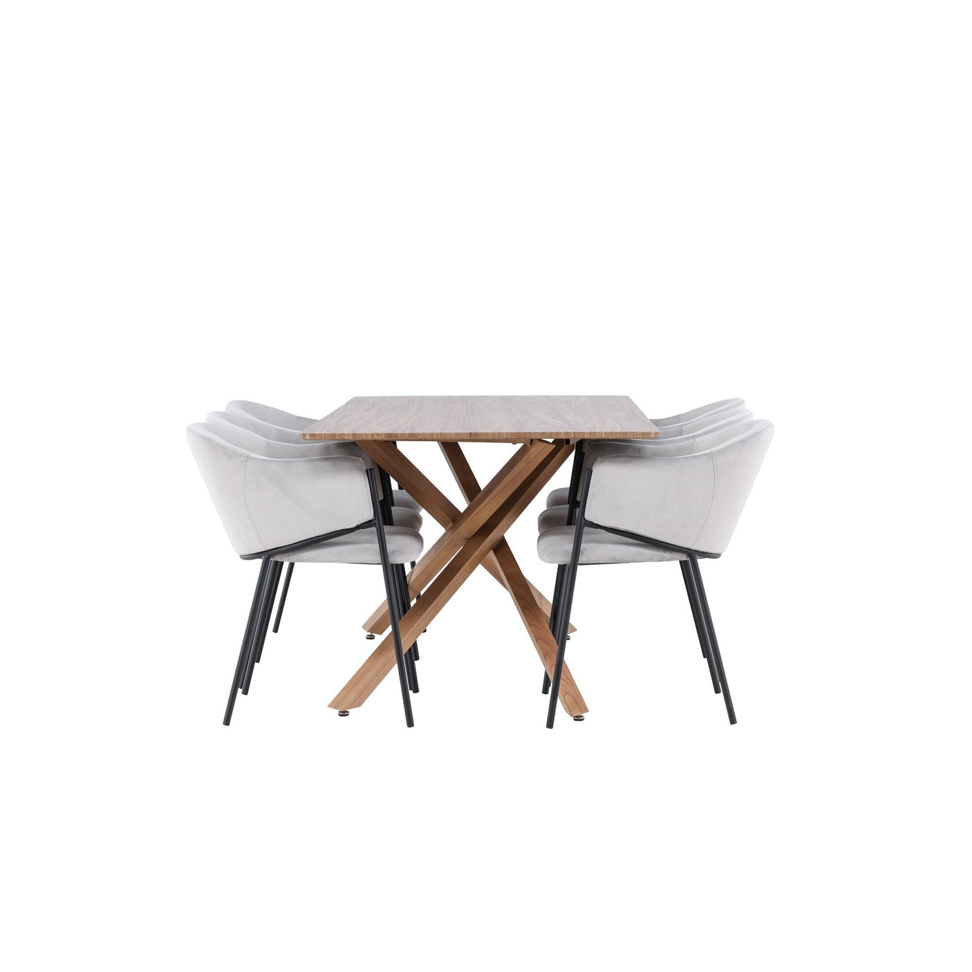 Piazza Dining Table with Evelina Dining Chair Venture Design Spisegruppe