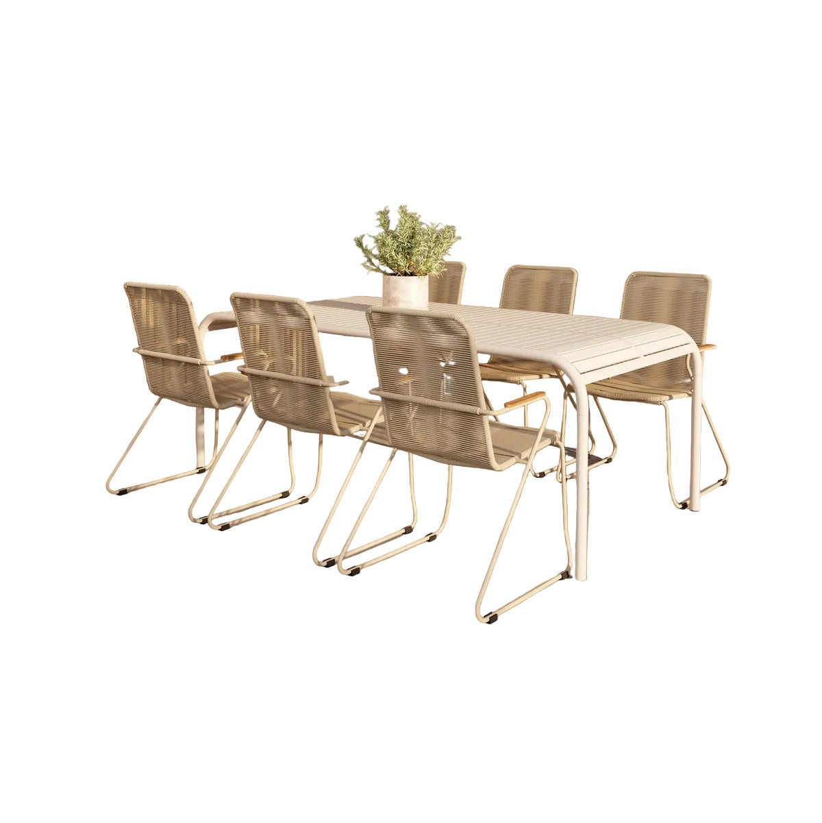 Borneo Dining Set with Chairs Bois Venture Design Spisegruppe