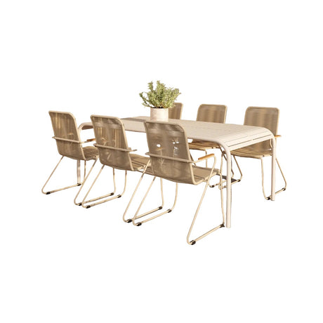 Borneo Dining Set with Chairs Bois Venture Design Spisegruppe