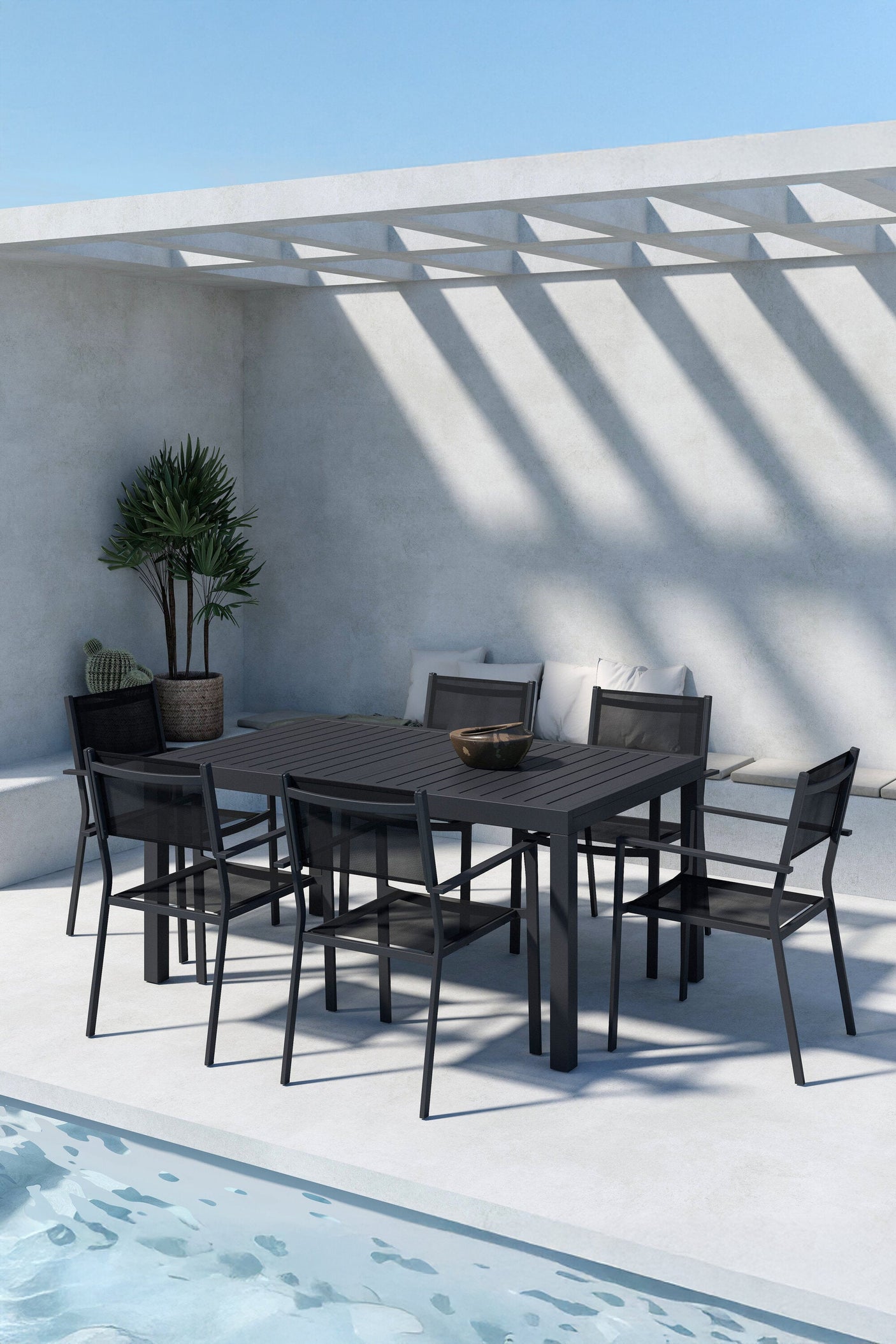 Capo Dining Set with Chairs Copacabana Venture Design Spisegruppe