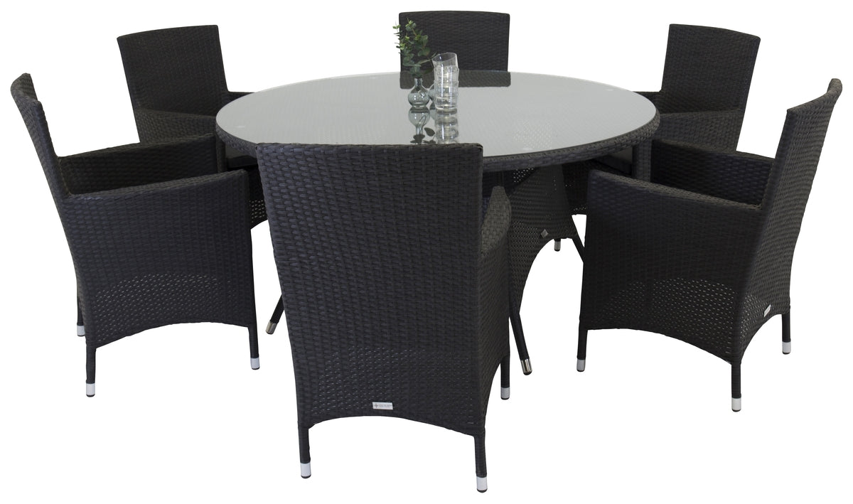 Volta Bord Ø150 + Malin spisestoler Venture Design Spisegruppe