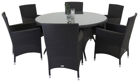 Volta Bord Ø150 + Malin spisestoler Venture Design Spisegruppe