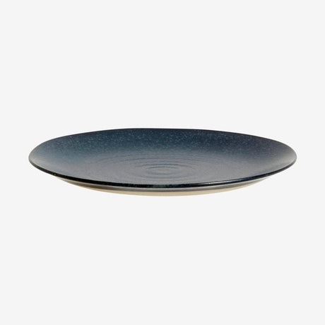 GRAINY lunsjplaten i keramikk - ø21 cm - mørkblå Nordal TABLEWARE