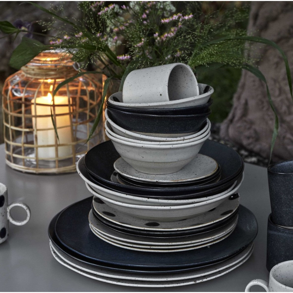 GRAINY den keramiske lunsjplaten - ø21 cm - sand Nordal TABLEWARE