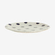GRAINY Lunsjplaten i keramikk - ø21 cm - sand/blå Nordal TABLEWARE