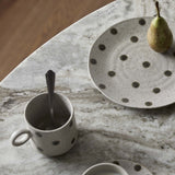 GRAINY keramiske krukker m/hank - h8 cm - sand/grønn Nordal TABLEWARE