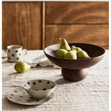 GRAINY keramiske krukker m/hank - h8 cm - sand/grønn Nordal TABLEWARE
