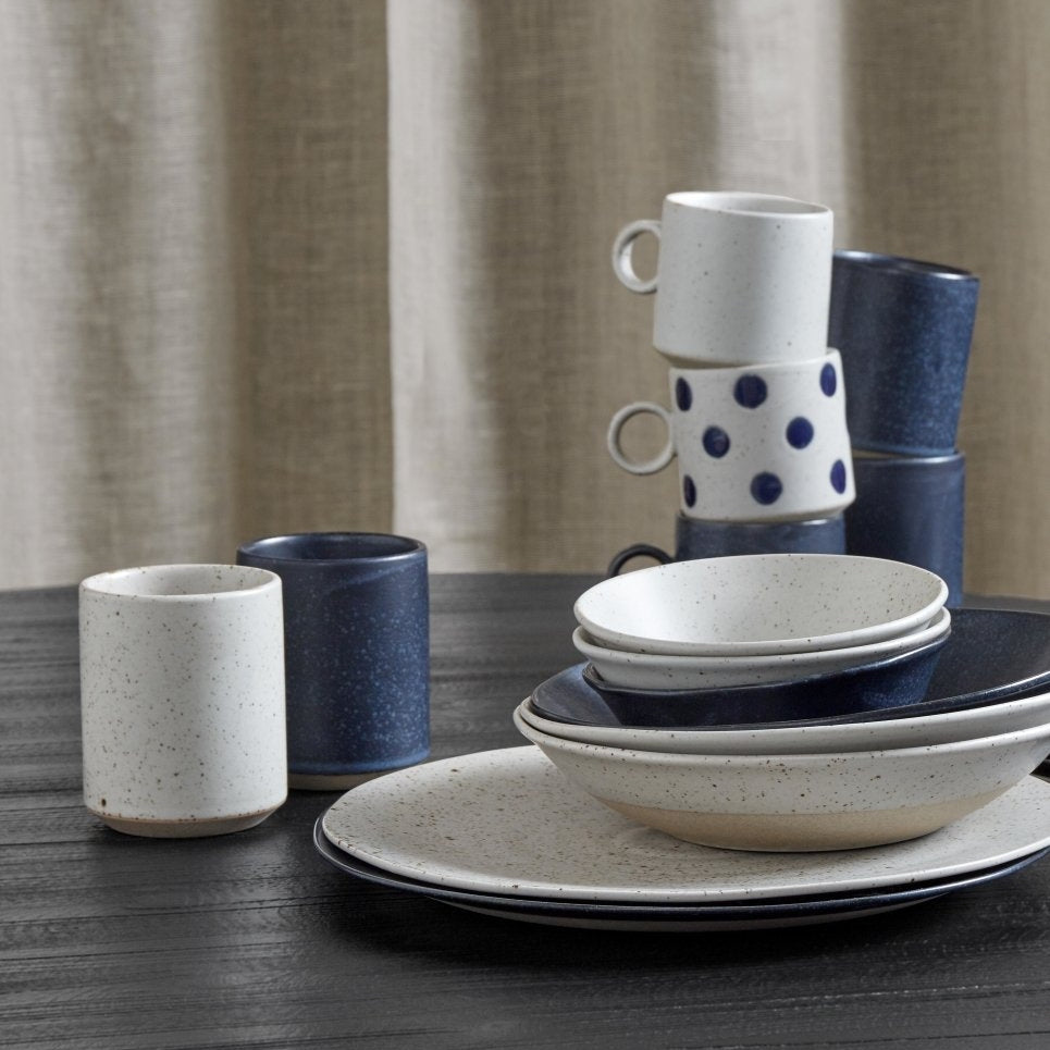 GRAINY keramisk krukke uten hank, L - h10 cm - mørkblå Nordal TABLEWARE