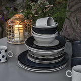 GRAINY keramisk middagsbord - ø28 cm - mørkblå Nordal TABLEWARE