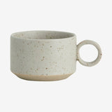 GRAINY keramisk tekopp m/hank - h5,5 cm - sand Nordal TABLEWARE