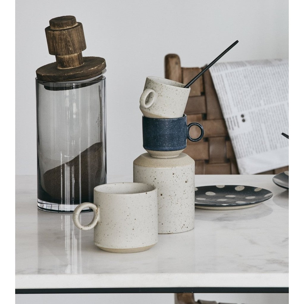 GRAINY underkop / gøteallerken - ø14 cm - mørkblå/sand Nordal TABLEWARE