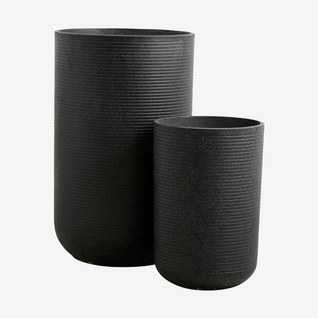 GRANITO urtepotter - 2 stykker - h60/40 cm - sort Nordal GARDEN POT