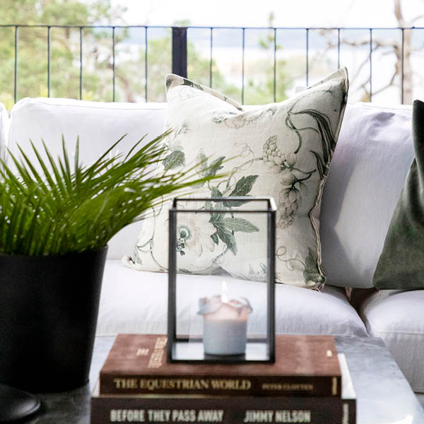 MABELLE OFFWHITE/GREEN Putetrekk Artwood Pute