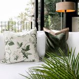MABELLE OFFWHITE/GREEN Putetrekk Artwood Pute