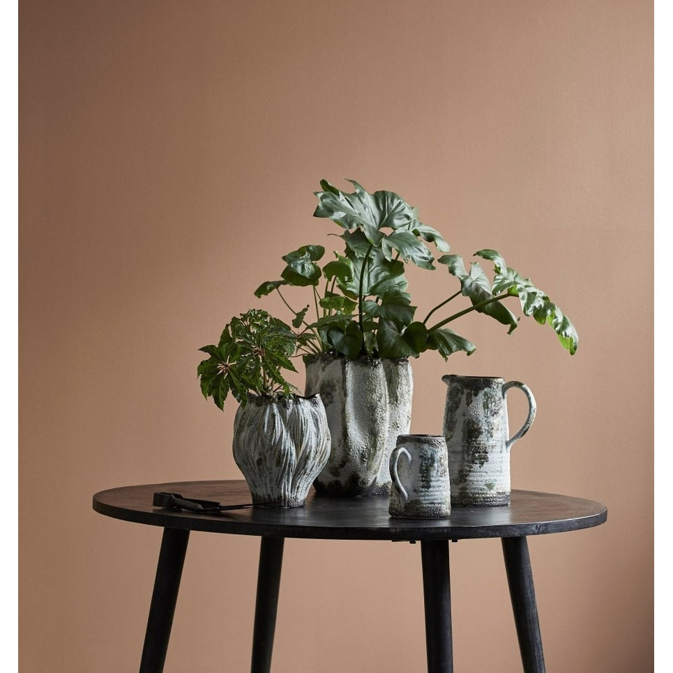 HENRY keramikkvas h25,5 cm - brun/hvit/grønn Nordal VASEBOWL