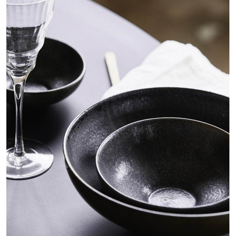 INEZ skål, M - sort Nordal TABLEWARE