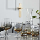 JOG vannglas - h10 cm - klart glass / ravgul Nordal GLASS/JUGS