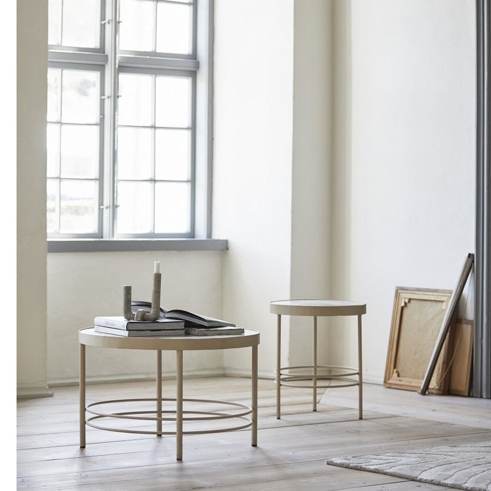 JUNGO rundt sidebord - øya50 cm - sand Nordal TABLES