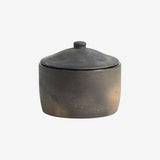 JUNIPER krukke med lokk - sort Nordal TABLEWARE