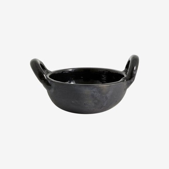JUNIPER skål med håndtak - sort Nordal TABLEWARE