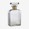 Karaffel i håndledd glass - h23 cm - gull finish - klar Nordal GLASS/JUGS