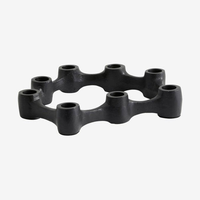 LEMNOS lysestake, aluminium - sort Nordal CANDLEHOLD