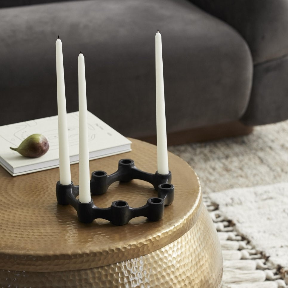 LEMNOS lysestake, aluminium - sort Nordal CANDLEHOLD