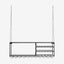 LOFT kjøkkenhylle i jern t/heng - 120x30 cm - sort Nordal SHELVES