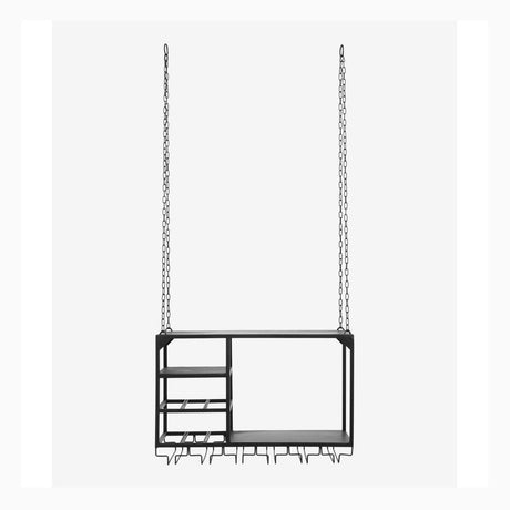 LOFT kjøkkenhylle i jern t/heng - 65x30 cm - sort Nordal SHELVES