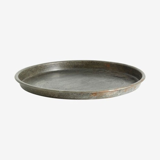 LOMBOK plate i jern, M, antikk - sølv finish Nordal DECO ITEMS