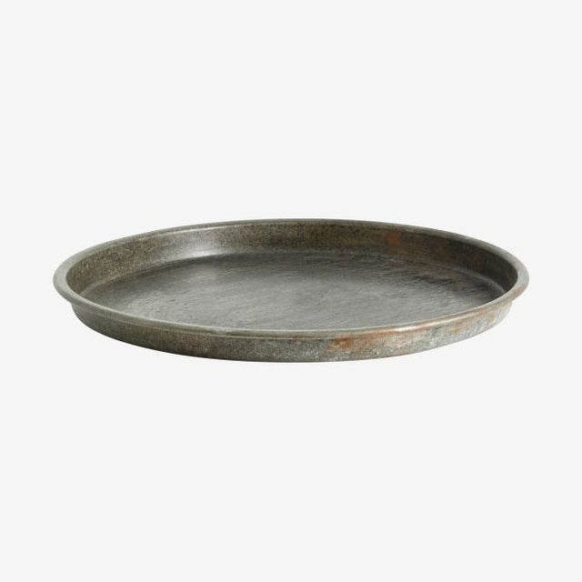 LOMBOK plate i jern, M, antikk - sølv finish Nordal DECO ITEMS