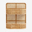 LUCCA hylle i rattan med flet - 70x55 cm - natur Nordal HYLDE+KNAG