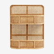 LUCCA hylle i rattan med flet - 70x55 cm - natur Nordal HYLDE+KNAG