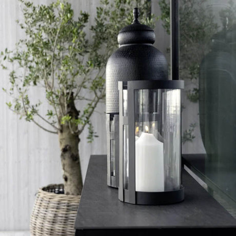 SANTINO OUTDOOR Lykt 35cm Artwood Lanterne og lysglass