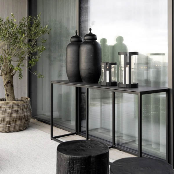 SANTINO OUTDOOR Lykt 35cm Artwood Lanterne og lysglass