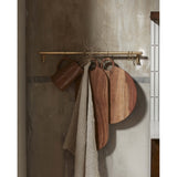 MALO-hylle med 6 kroker - messing Nordal SHELVES