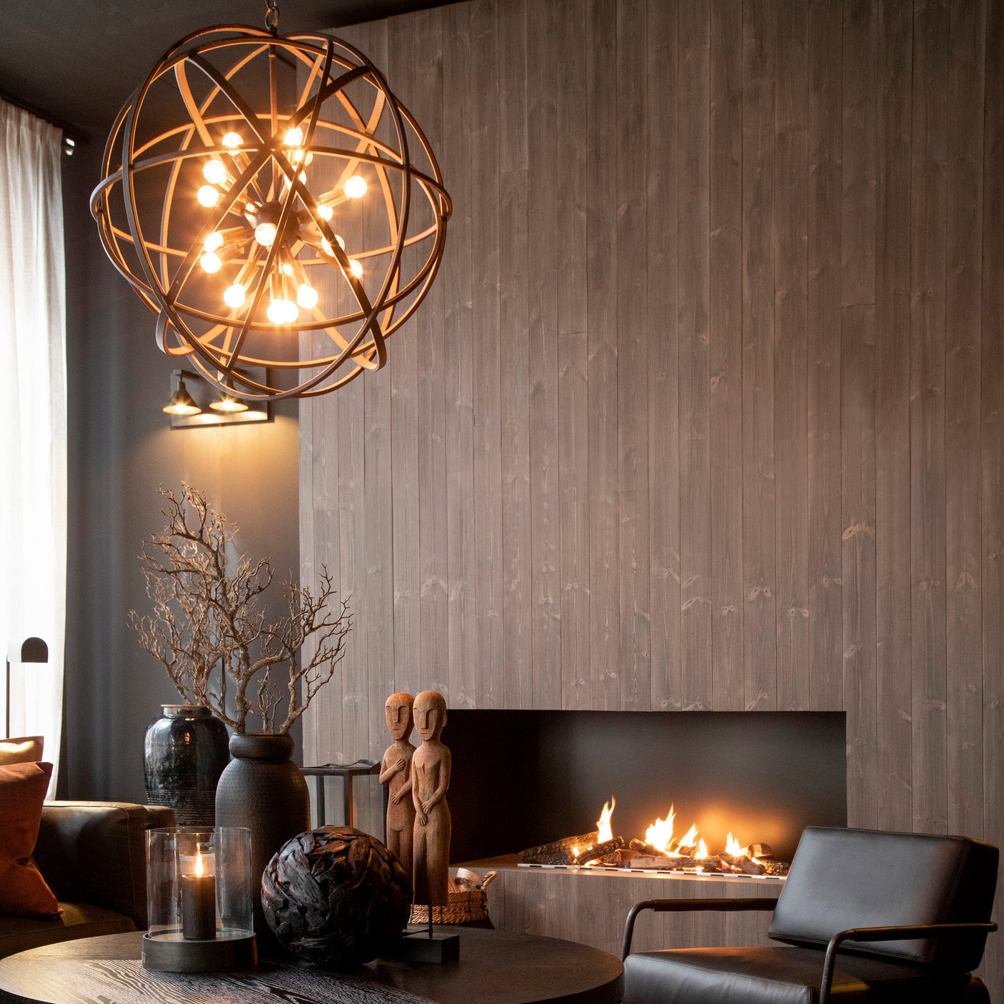 NEST Taklampe Brass Artwood Taklampe