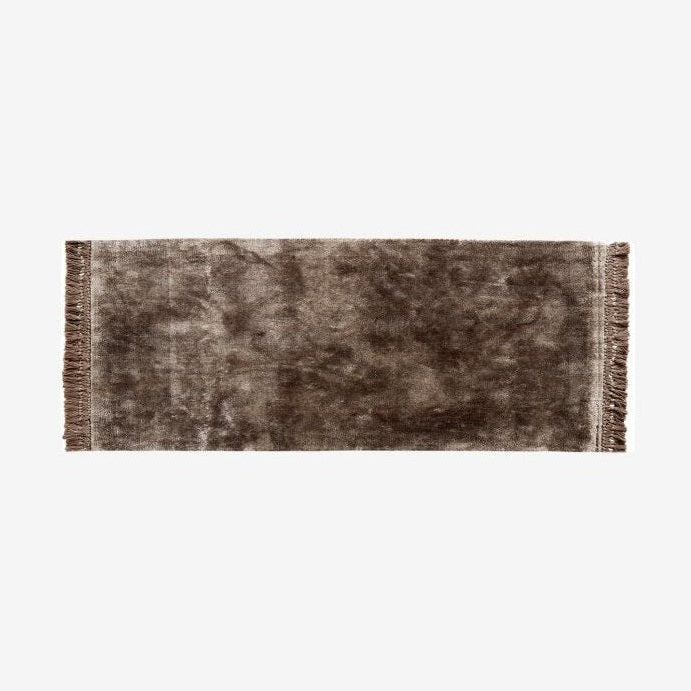 NOBLE tepper med frynser, 75x200 - varm grå Nordal CARPETS